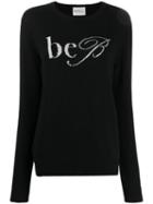 Be Blumarine Logo Intarsia Jumper - Black