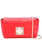 Sonia Rykiel Chain Strap Shoulder Bag, Women's, Red, Calf Leather
