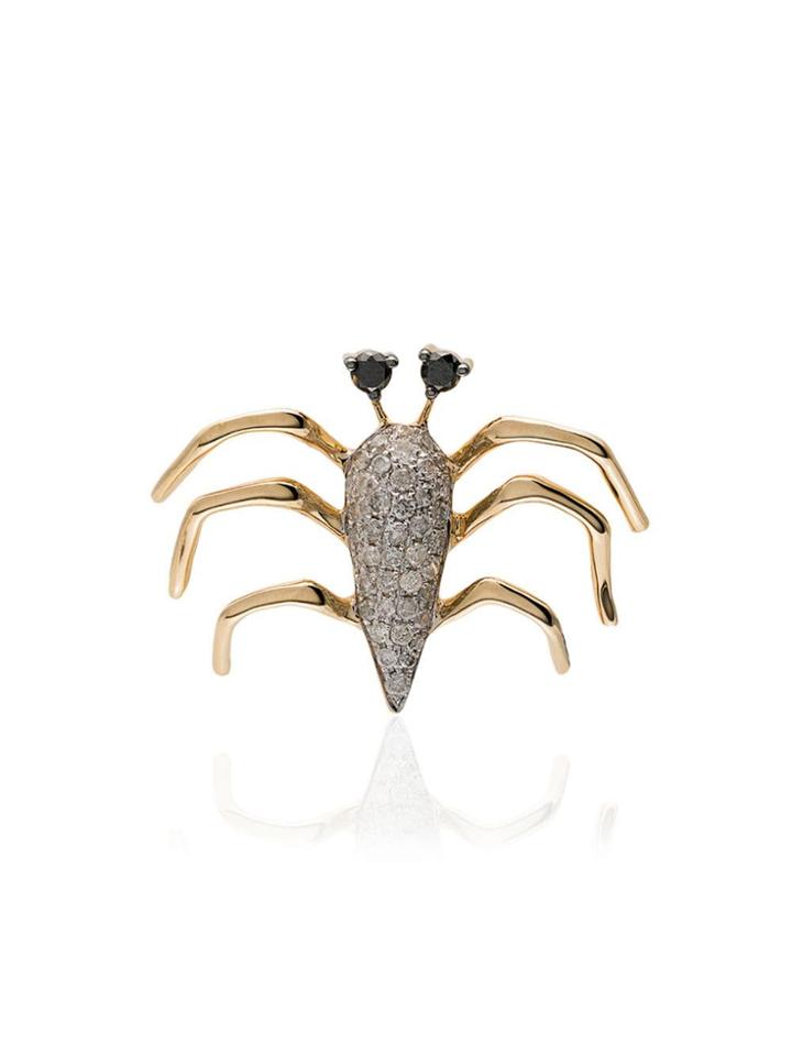 Yvonne Léon 18k Yellow Gold Diamond Crab Single Earring - 107 -