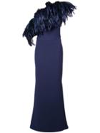 Isabel Sanchis Asymmetric Maxi Dress - Blue