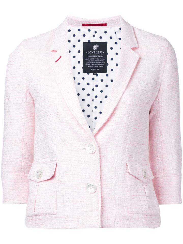 Loveless Tweed Blazer - Pink & Purple