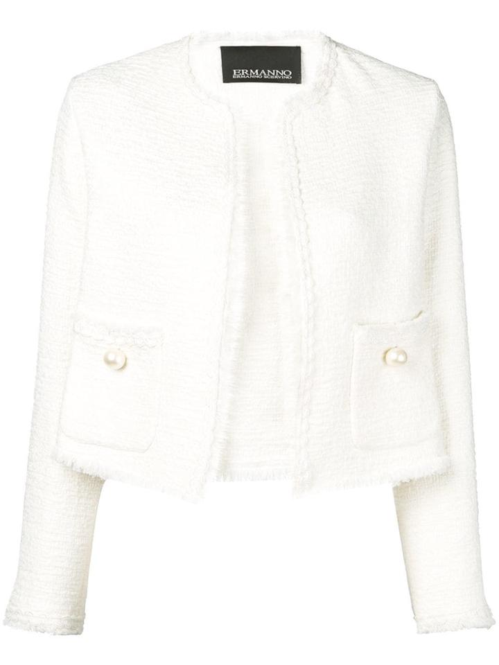 Ermanno Ermanno Cropped Jacket - White