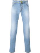 Jacob Cohen Stonewashed Skinny Jeans, Men's, Size: 32, Blue, Cotton/spandex/elastane