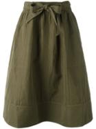 Ulla Johnson Drawstring Skirt, Women's, Size: 4, Green, Cotton/linen/flax