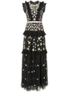 Needle & Thread Sleeveless Ruffle Dress - Black