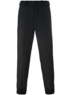 Neil Barrett Straight Trousers, Men's, Size: 48, Black, Polyester/virgin Wool/spandex/elastane/cotton