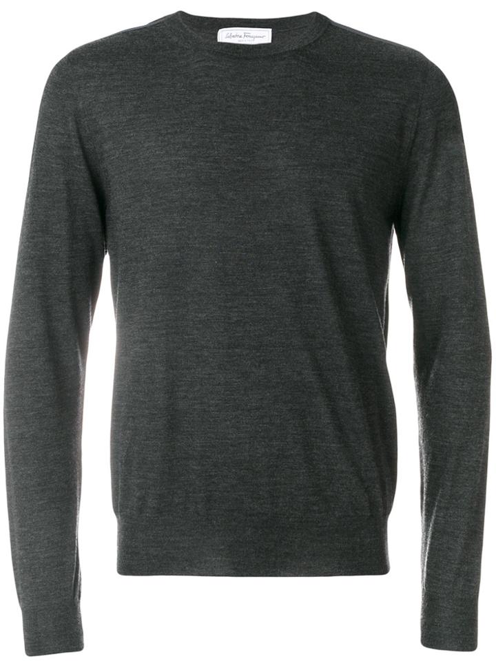 Salvatore Ferragamo Crew Neck Sweater - Grey