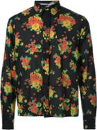 Mcq Alexander Mcqueen Patchwork Floral Print Shirt, Men's, Size: 46, Black, Cotton