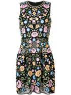 Needle & Thread Floral Shift Dress, Women's, Size: 6, Black, Polyester