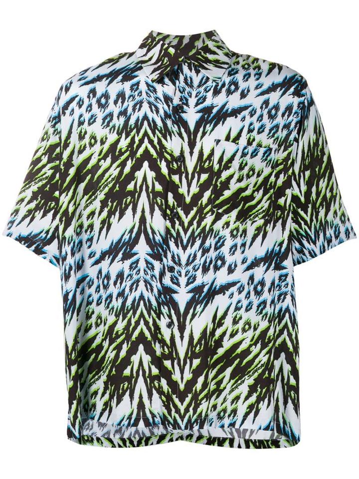 Aries Animal Print Shirt - Blue
