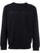Palm Angels Patched Logo Sweatshirt, Men's, Size: Small, Black, Cotton/metal (other)