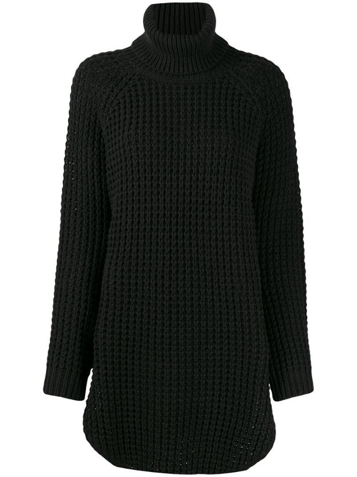 Hope Oversized Turtleneck Jumper - Black