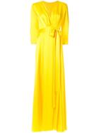 Rhea Costa Structured Satin Dress - Yellow