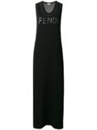 Fendi Long Sleeveless Dress - Black