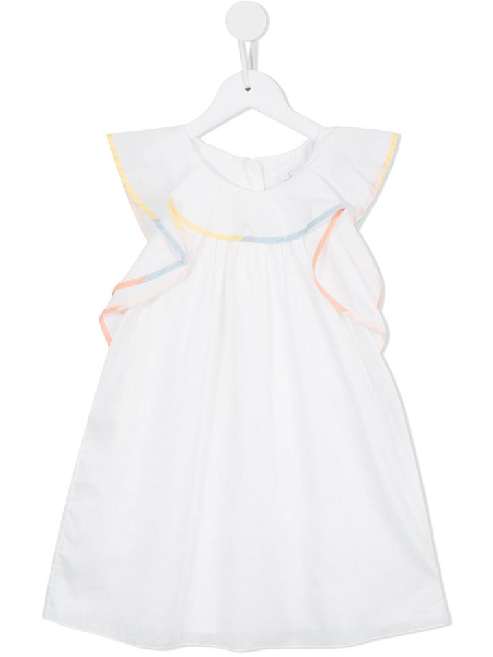 Chloé Kids Ruffled Dress, Girl's, Size: 12 Yrs, White