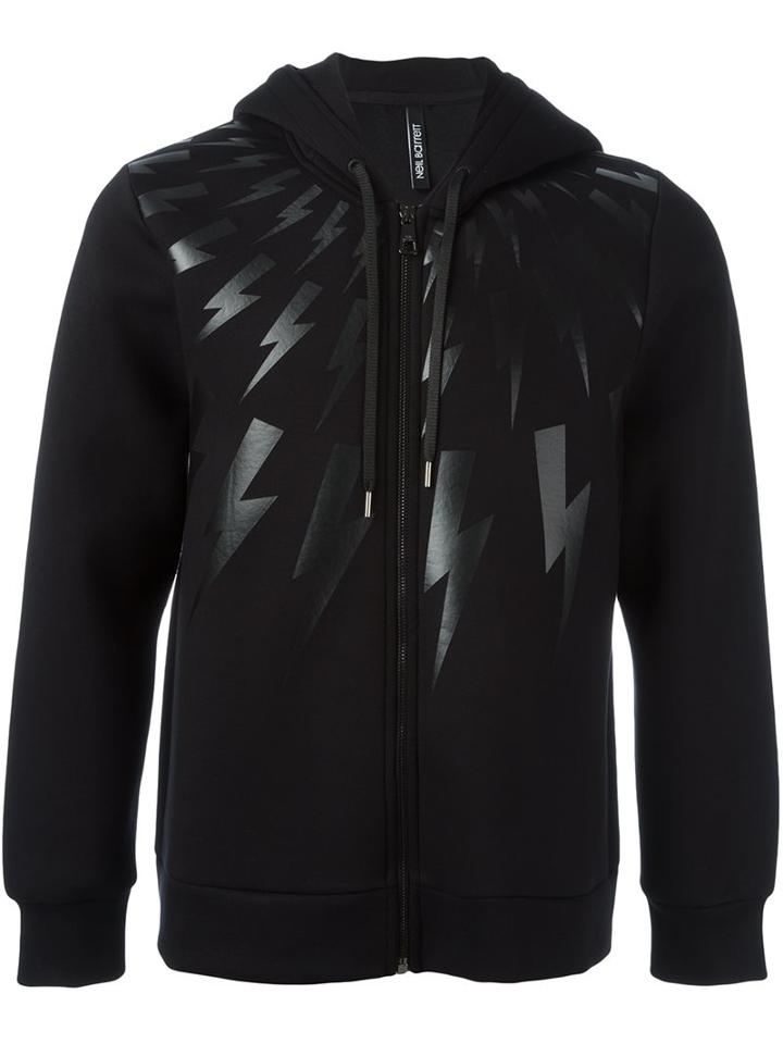 Neil Barrett Lightning Print Hoodie