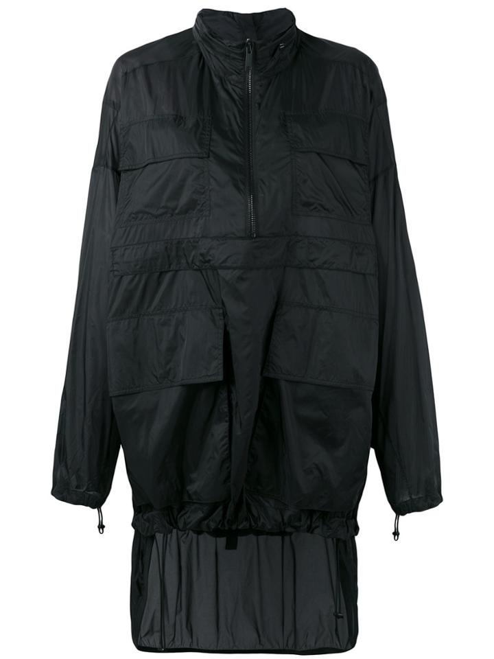 Vera Wang High Low Parka - Black