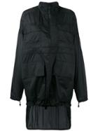 Vera Wang High Low Parka - Black