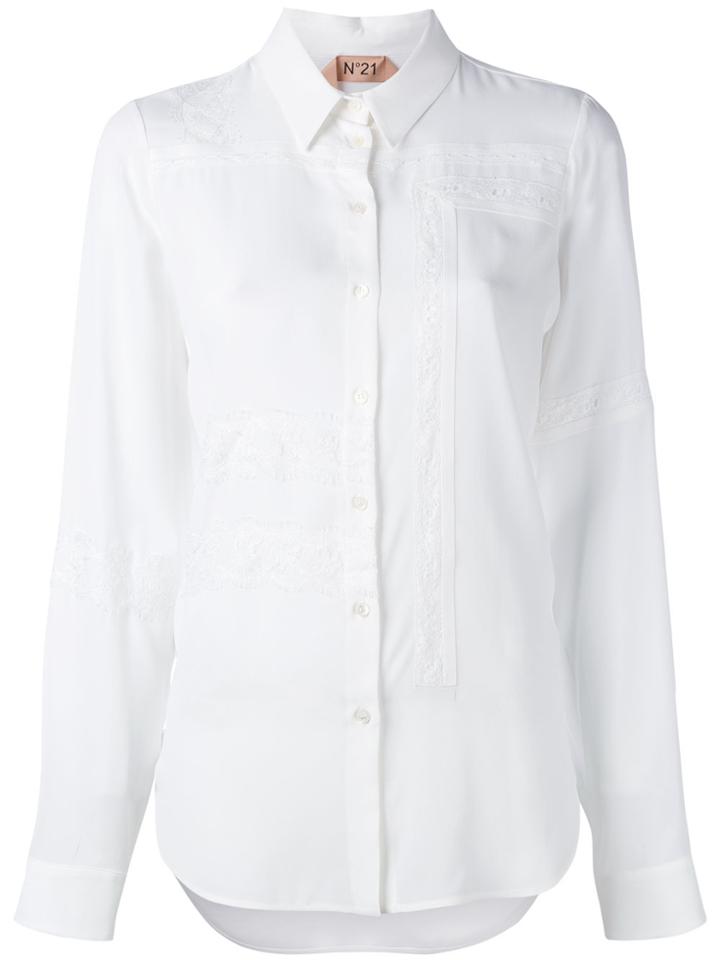No21 Lace-trimmed Shirt - White