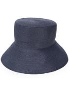's Max Mara Tall Woven Hat - Blue