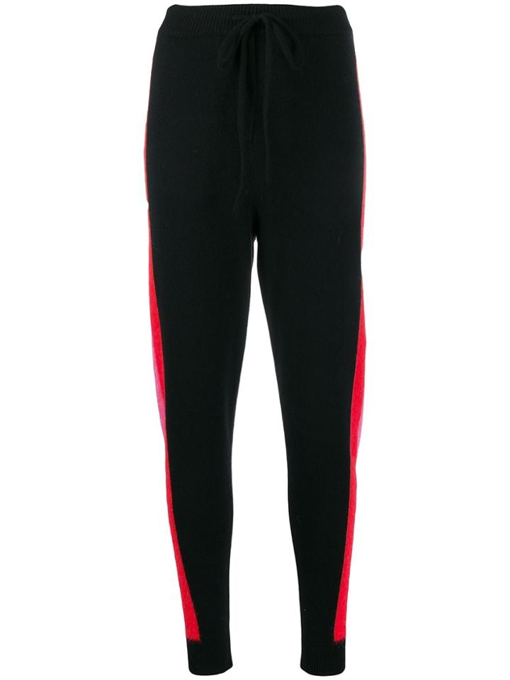 Chinti & Parker Stripe Panel Track Trousers - Black