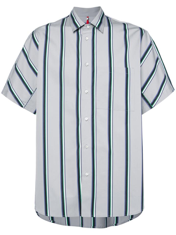 Oamc Short-sleeve Striped Shirt - Green
