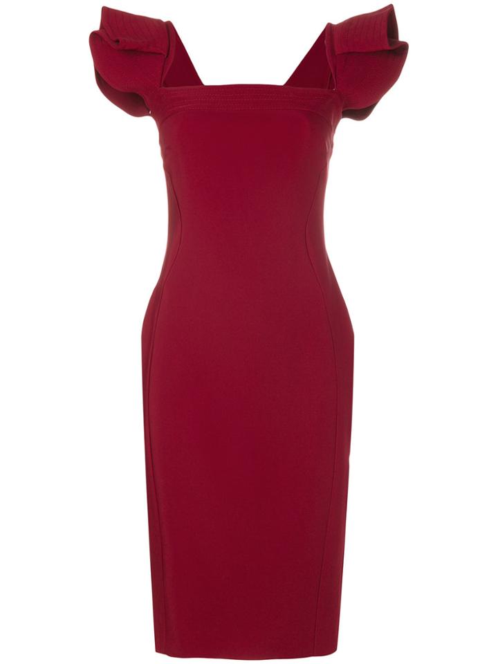 Antonio Berardi Square Neck Dress - Red