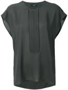 Steffen Schraut Pleated Front Placket Blouse - Grey