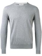 Brunello Cucinelli Crew Neck Sweatshirt, Size: 54, Grey, Cotton