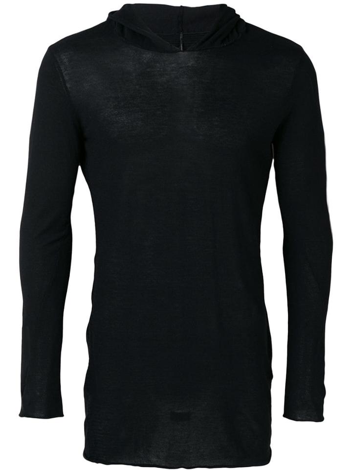 Masnada Hooded Jersey Top - Black