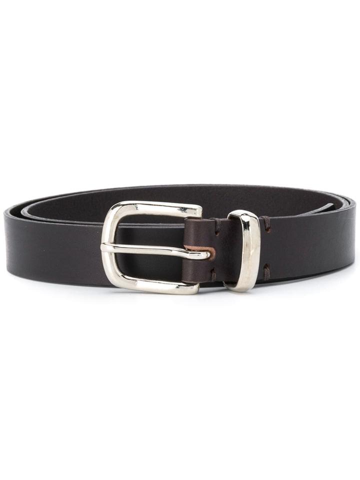Oliver Spencer Metal Buckle Leather Belt - Brown