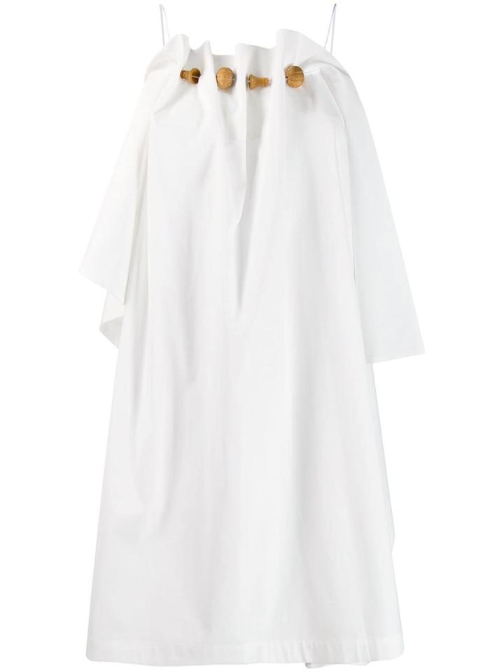 Ports 1961 Ruffled Sleeveless Dress - White