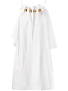 Ports 1961 Ruffled Sleeveless Dress - White