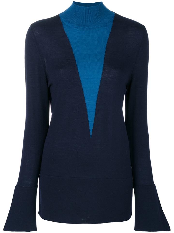 Erika Cavallini Flared Knit Sweater - Blue