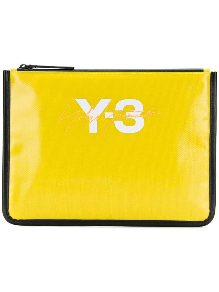 Y-3 Contrast Clutch Bag - Yellow & Orange