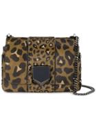 Jimmy Choo Leopard Print Petite Lockett Shoulder Bag - Nude & Neutrals