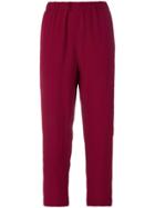 Marni Cropped Tailored Trousers - Pink & Purple