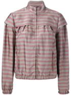 Jil Sander Navy Striped Jacket, Women's, Size: 38, Grey, Polyamide/acetate/cupro