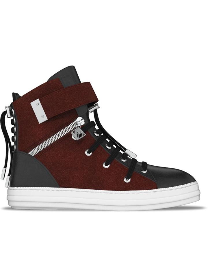 Myswear Regent Hi-top Sneakers, Women's, Size: 41, Red, Leather/rubber