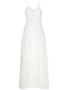 Deitas Olivia V-neck Silk Dress - White