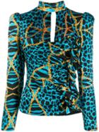 Giuseppe Di Morabito Chain And Animal Print Shirt - Blue