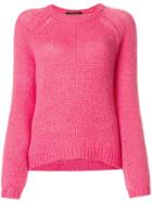 Luisa Cerano Round Neck Sweater - Pink & Purple