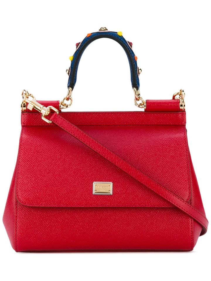 Dolce & Gabbana Siciliy Mini Tote - Red
