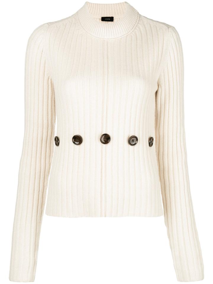 Joseph Ribbed Sweater - White