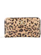 Dolce & Gabbana Leopard Print Zip Wallet - Neutrals