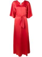 Forte Forte Belted Maxi Dress - Red