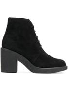 Jil Sander Navy Lace-up Boots - Black