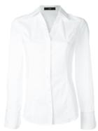 Steffen Schraut Fitted Shirt, Women's, Size: 42, White, Cotton/polyester/spandex/elastane