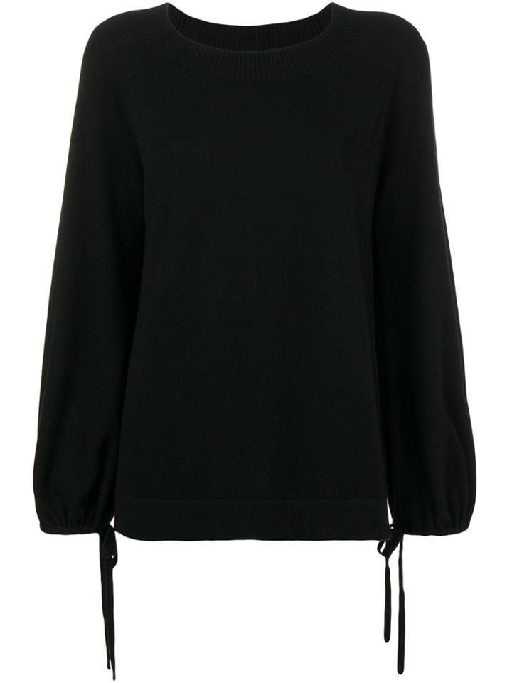 Vince Balloon Sleeve Sweater - Black