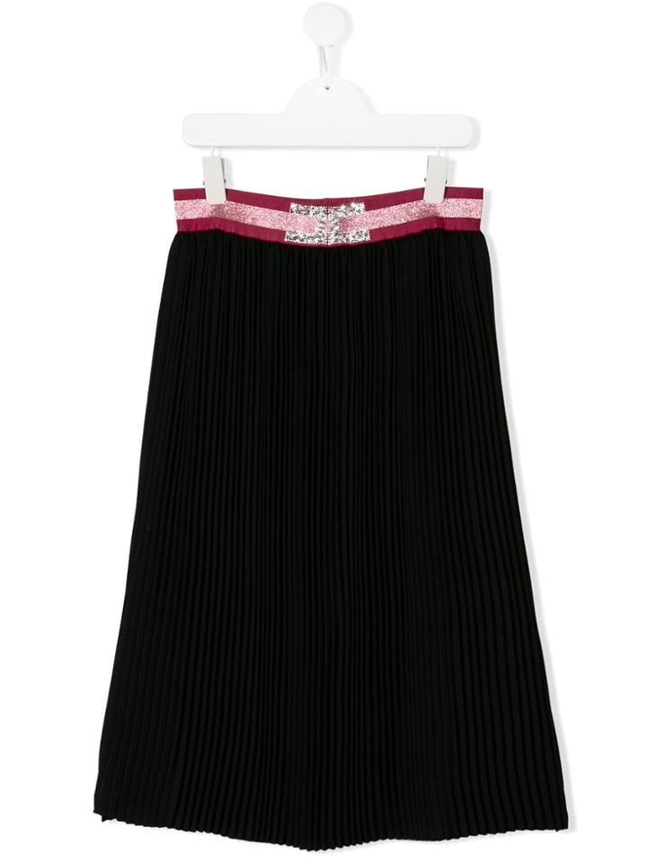 Elisabetta Franchi Kids Elasticated Waist Skirt - Black